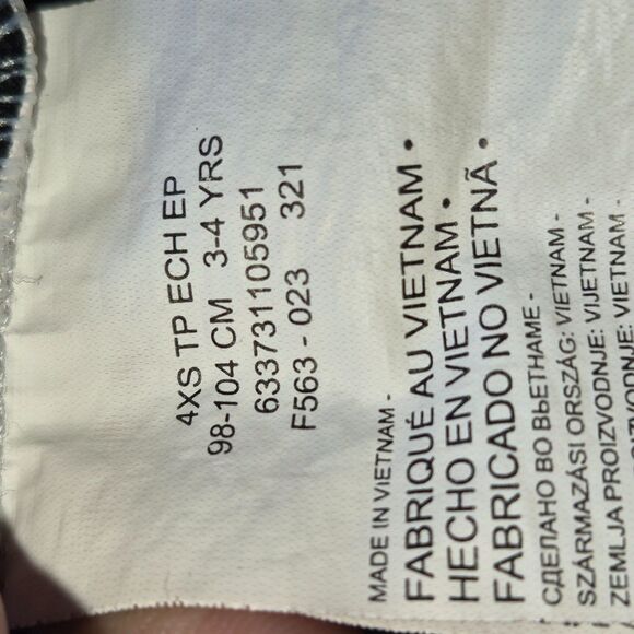 Nike 3-4 Years Black & White Sweat Shirt 60% Cotton 40% Polyester. Warm & Cozy. - Picture 8 of 9